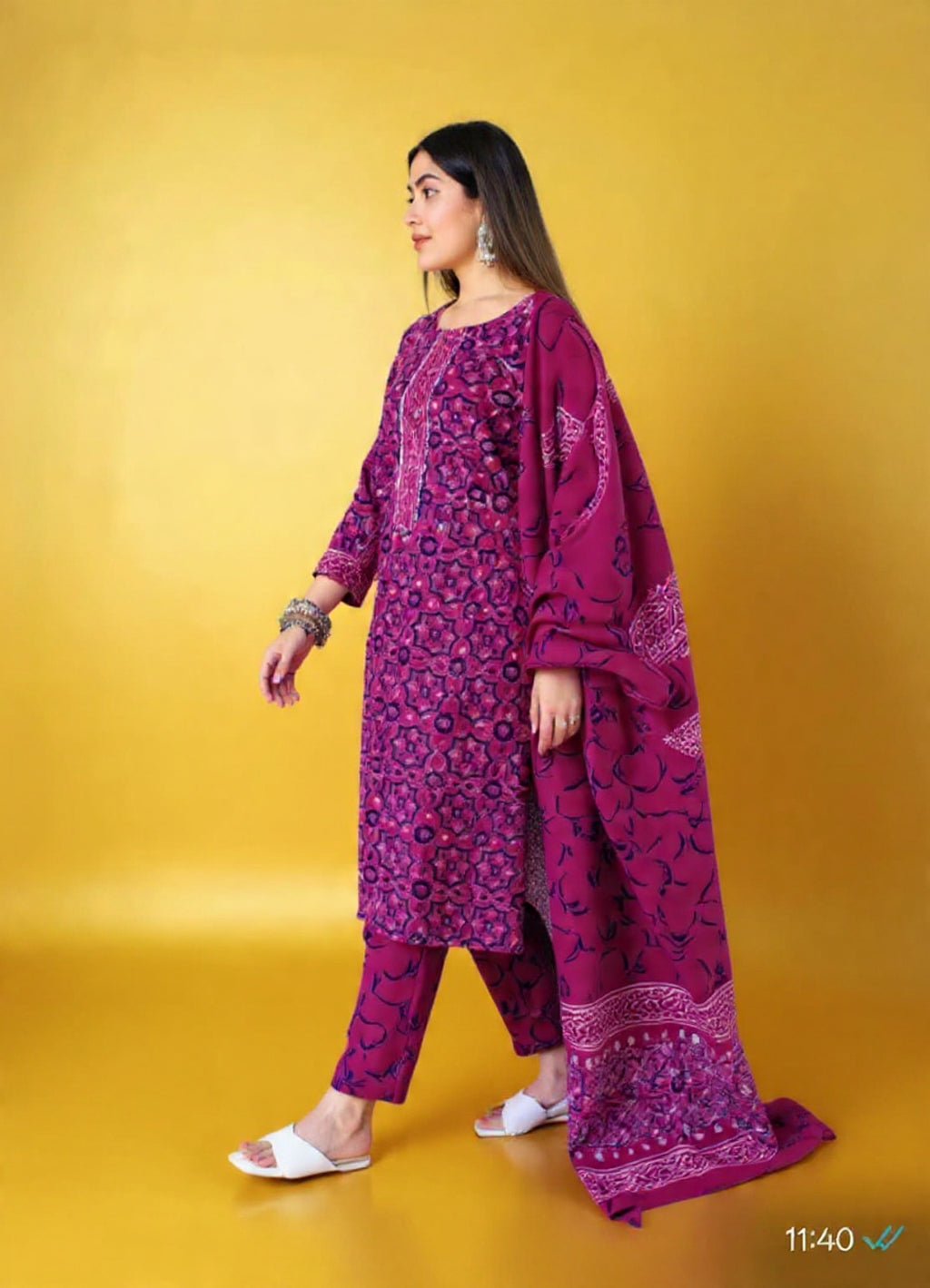 Premium Hand Block Printed Stitched Cotton Suit Set with Cotton Dupatta |