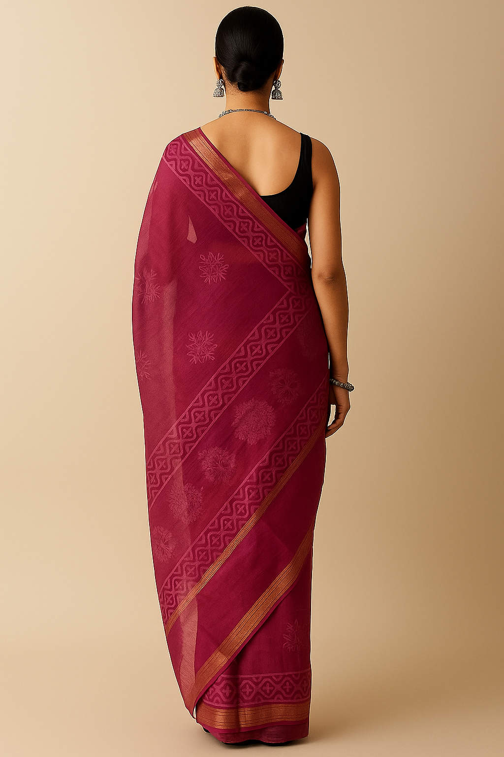 Maheshwari Silk Saree – Handcrafted Elegance in Pure Silk