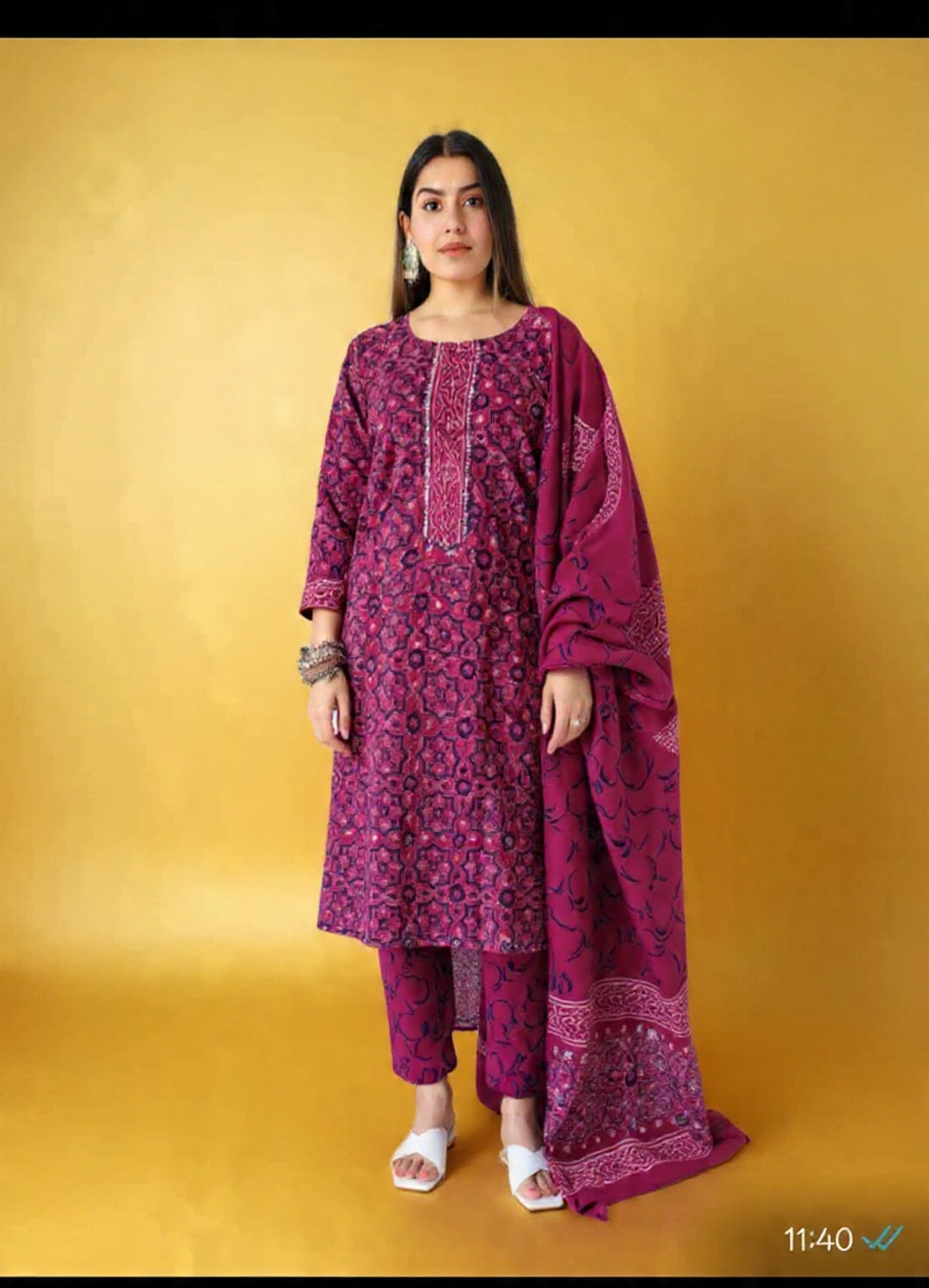 Premium Hand Block Printed Stitched Cotton Suit Set with Cotton Dupatta |